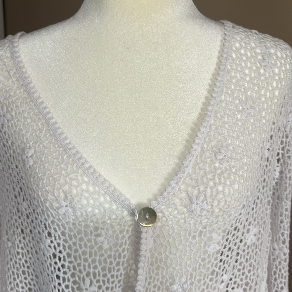 Rabbit Rabbit Rabbit White Crochet Shrug - Picture 4 of 8